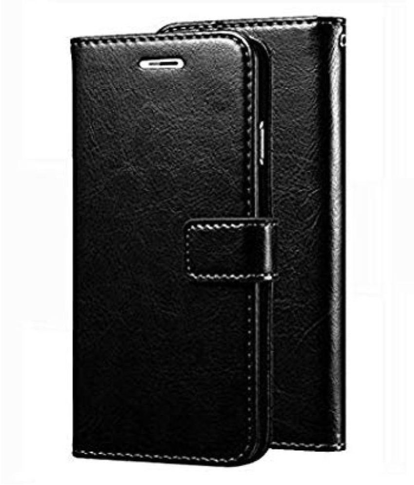     			Vivo V17 Pro Flip Cover by KOVADO - Black Original Leather Wallet