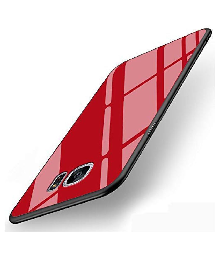 Samsung Galaxy S7 Edge Mirror Back Covers Designer Hub Red