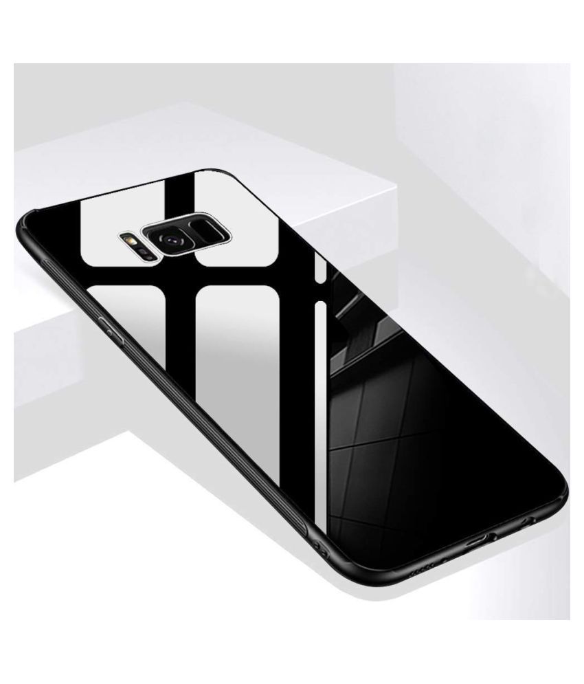 Samsung Galaxy S8 Plus Mirror Back Covers Designer Hub Black