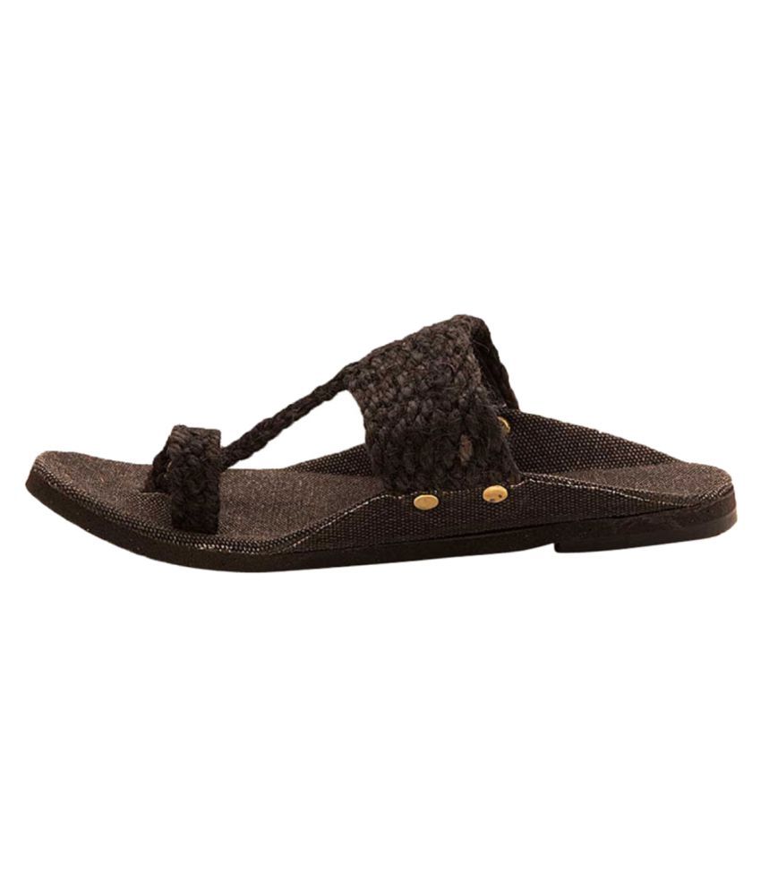 kolhapuri chappal gents black