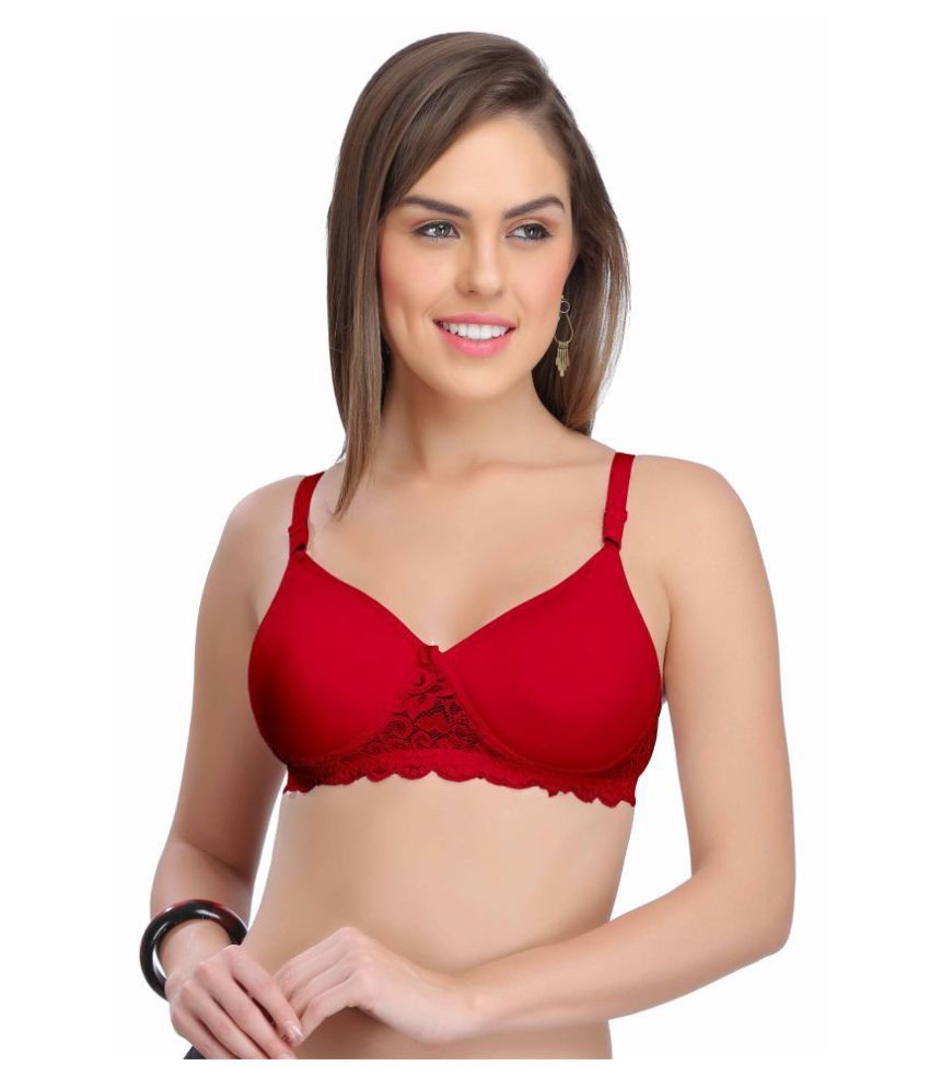     			Eve's Beauty Cotton T-Shirt Bra - Maroon