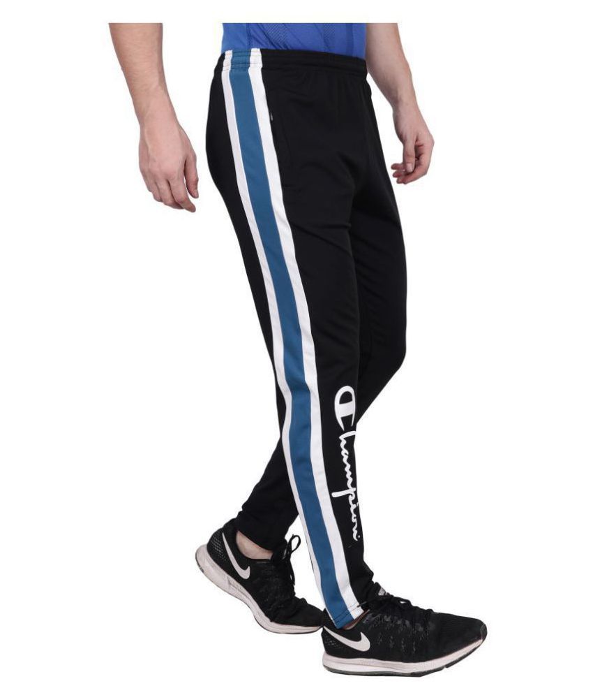 champion black track pants