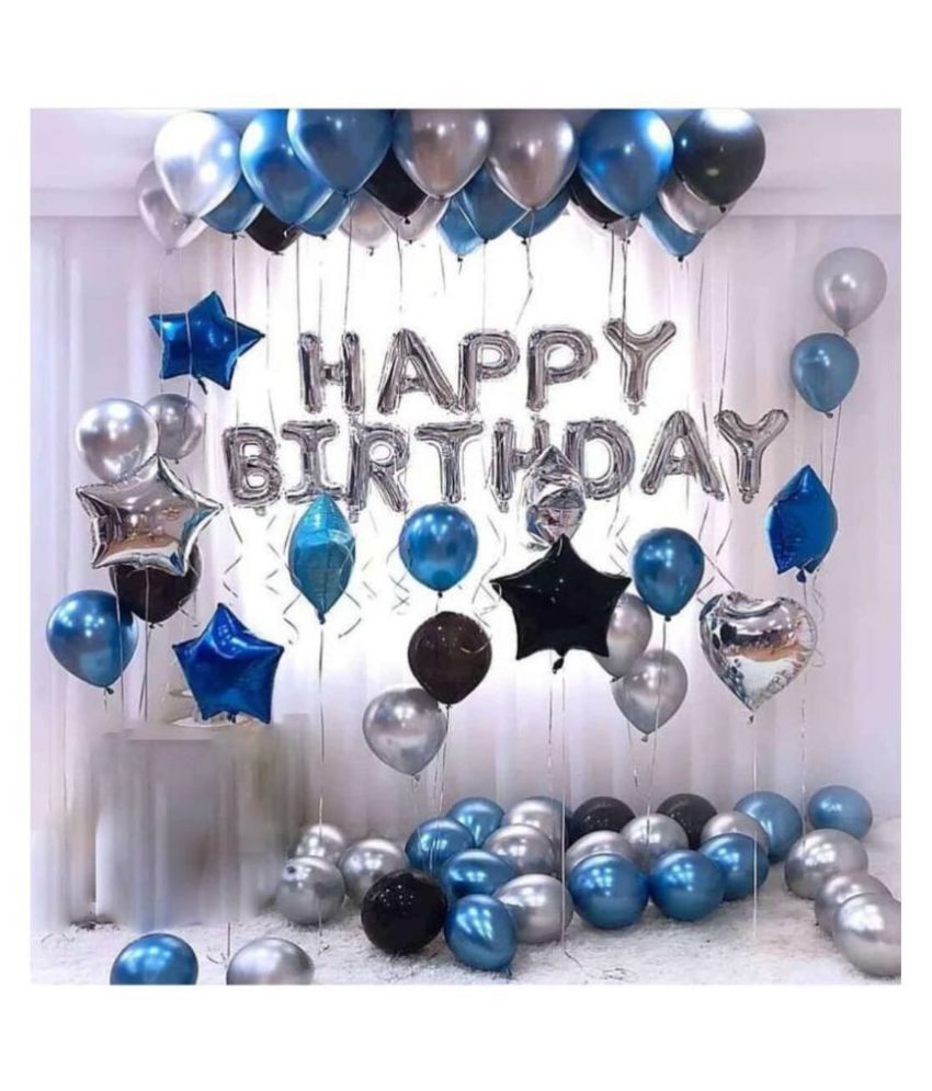 Hy Birthday Letter Foil Balloon Set Of Silver Pack 50 Hd Metallic Balloons Black Blue And For Decoration Hy Birthday Letter Foil Balloon Set Of Silver Pack 50 Hd Metallic Balloons Black Blue And For Decoration
