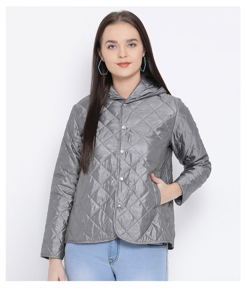     			Oxolloxo Polyester Grey Bomber Jackets