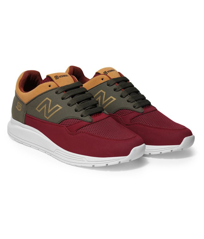 mens maroon running shoes