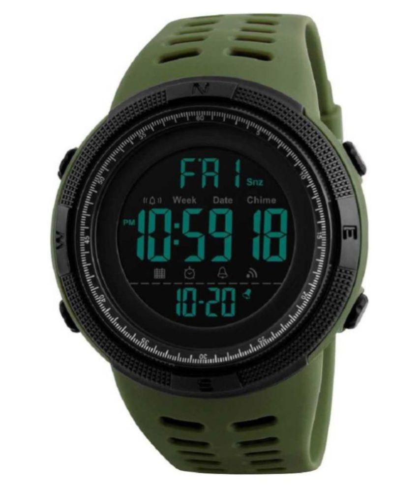 Skmei 1251 Green Silicon Digital Men's Watch