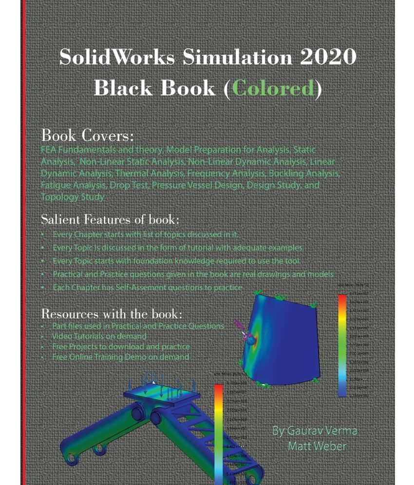 SolidWorks Simulation 2020 Black Book (Colored): Buy SolidWorks ...