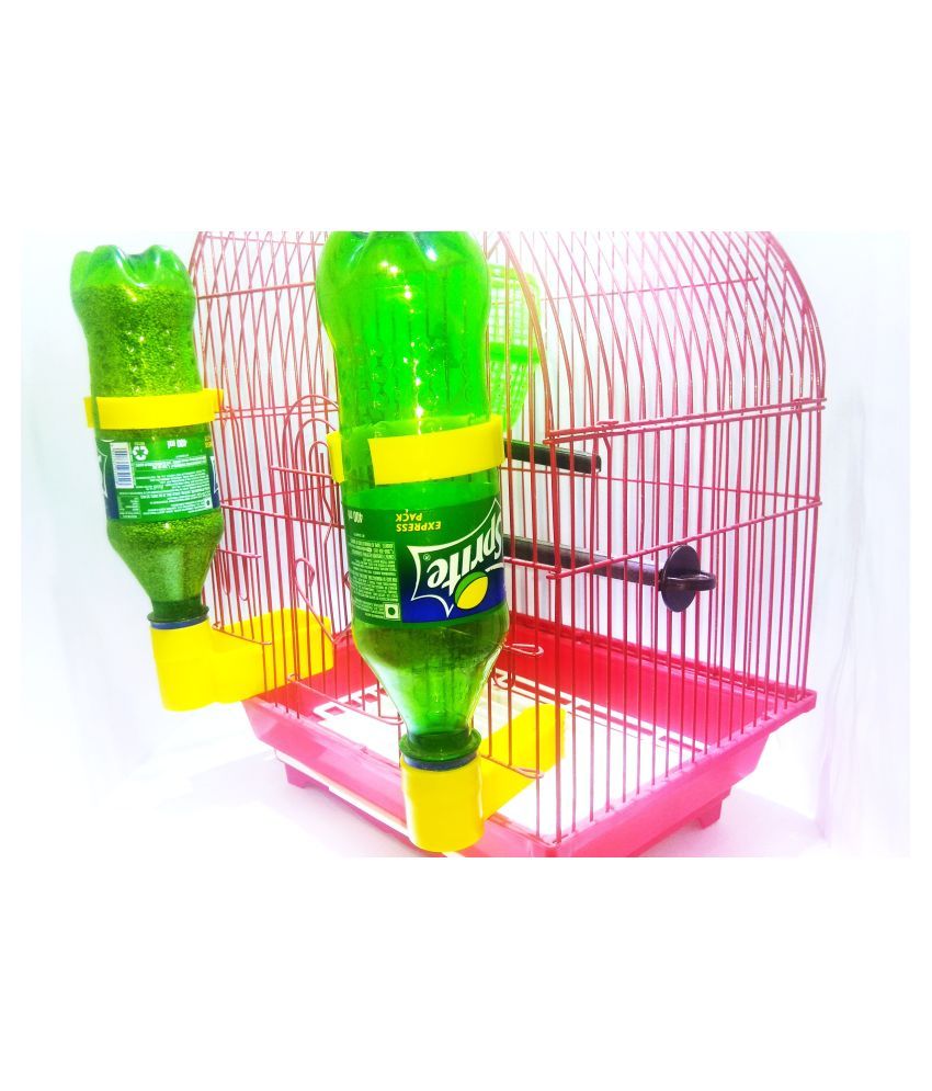 Bird Cage Feeder And Drinker Cups For Any Bottle Use With Free