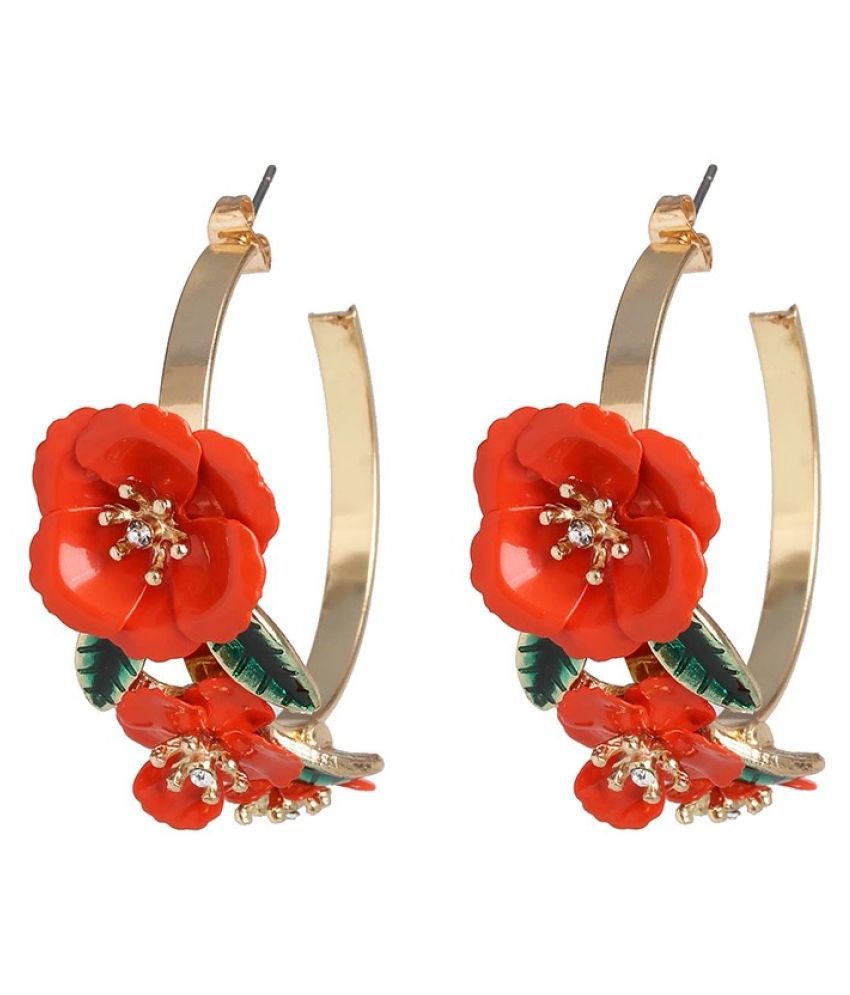 Vintage Flower Hoop Earring - Buy Vintage Flower Hoop Earring Online at ...