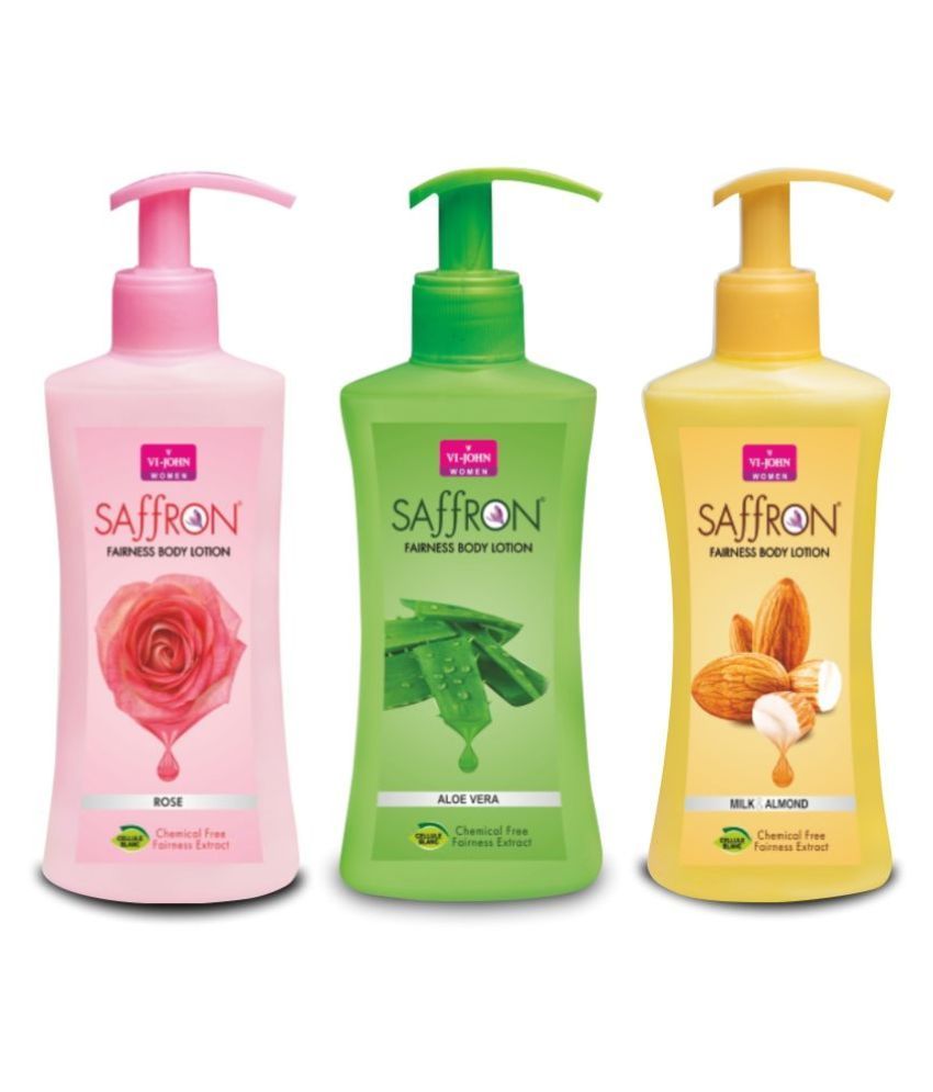 ViJohn Saffron Rose/Aloe/Milk Body Lotion ( 250 mL Pack of 3 ) Buy Vi