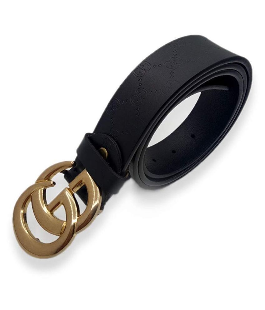 gucci belt Black Leather Casual Belt: Buy Online at Low Price in India - Snapdeal