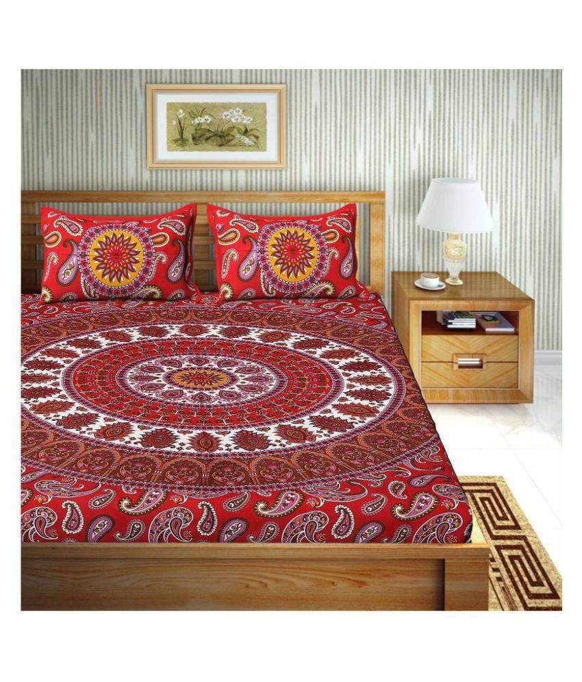 Bombay Spreads Cotton Double Bedsheet with 2 Pillow Covers ( 240 cm x