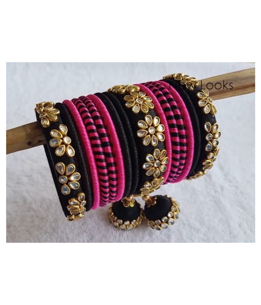 silk thread hanging bangles