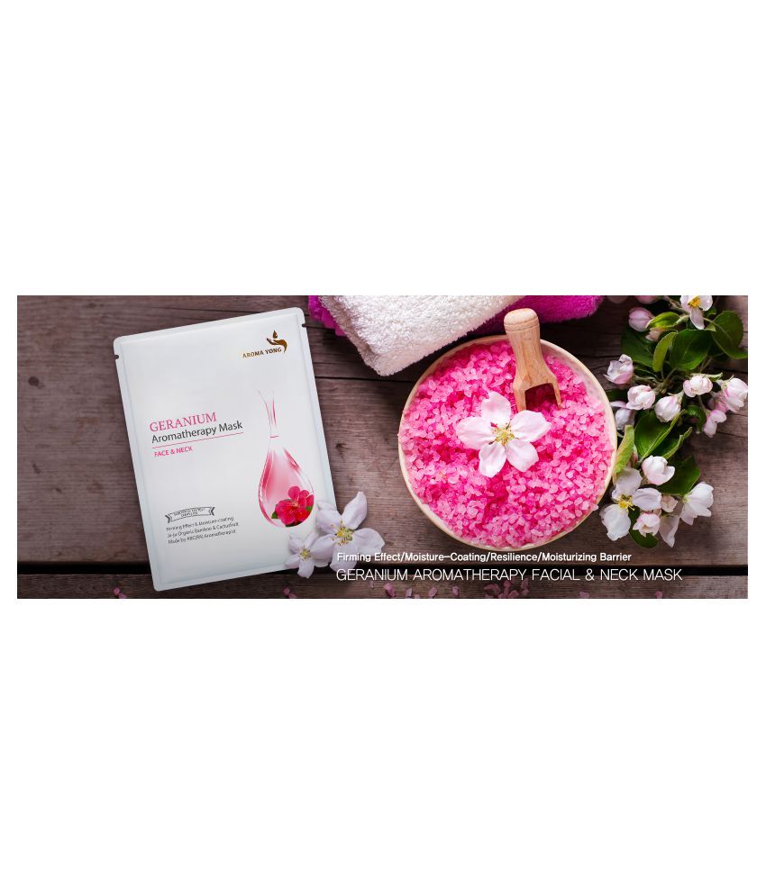 ACCOJE AROMA YONG KOREAN FACE MASK LOVELY GERANIUM Aromatherapy Mask