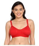 Elina Cotton T-Shirt Bra - Red