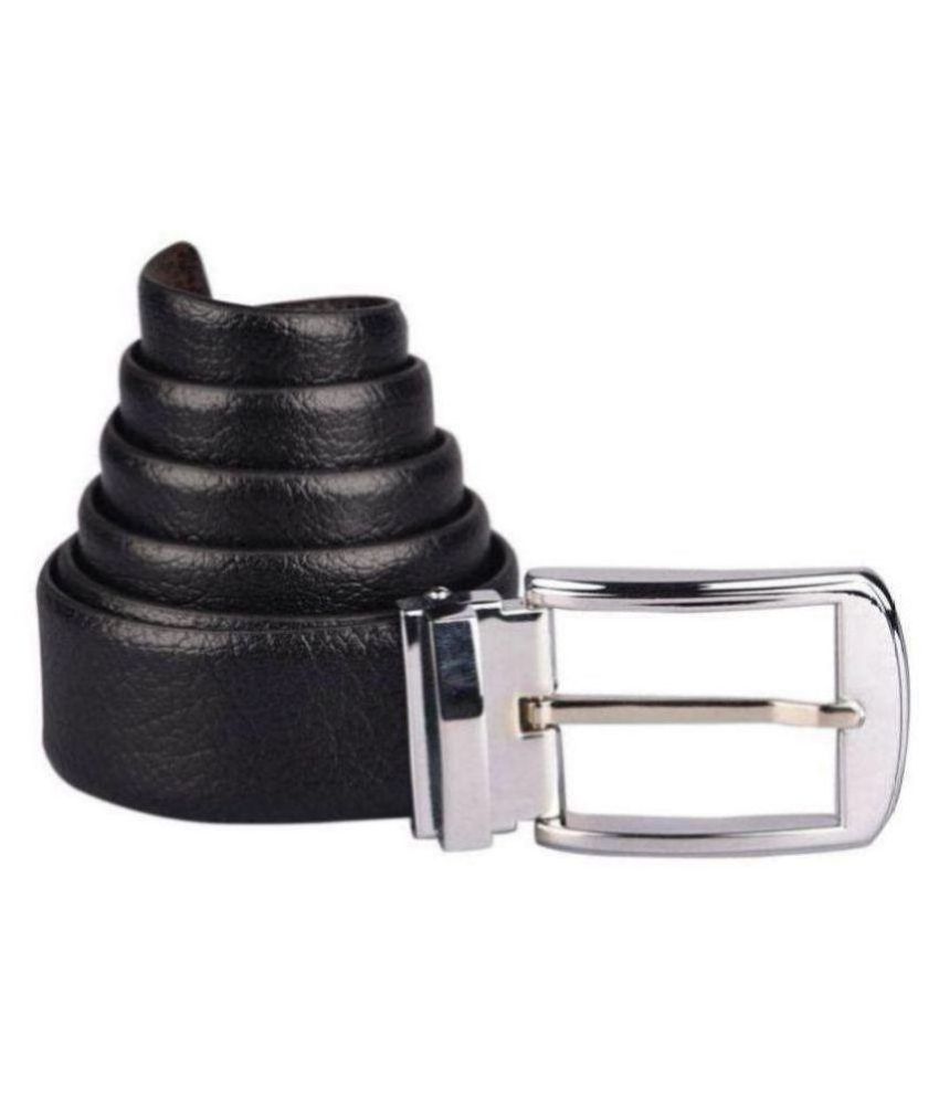     			Runsi Black Faux Leather Casual Belt