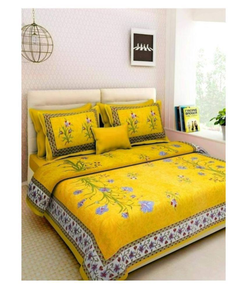 Jaipur Cotex Cotton Double Bedsheet with 2 Pillow Covers Buy Jaipur