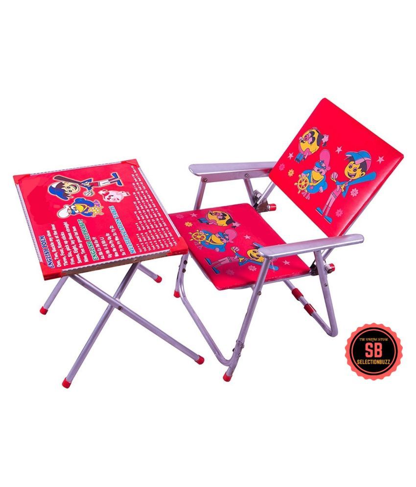 folding study table chair set