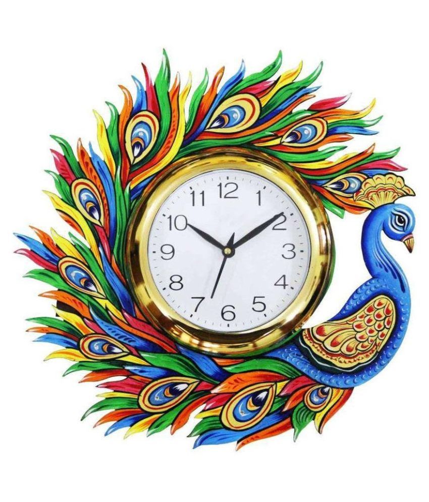 Rajasthani Arts Rectangular Analog Wall Clock ( 30 x 30 cm ) Buy