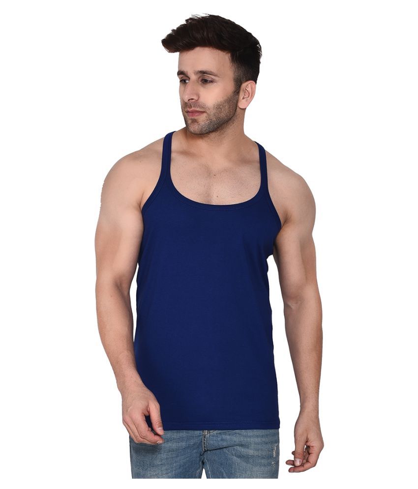     			Tfurnish Blue Sleeveless Vests Single