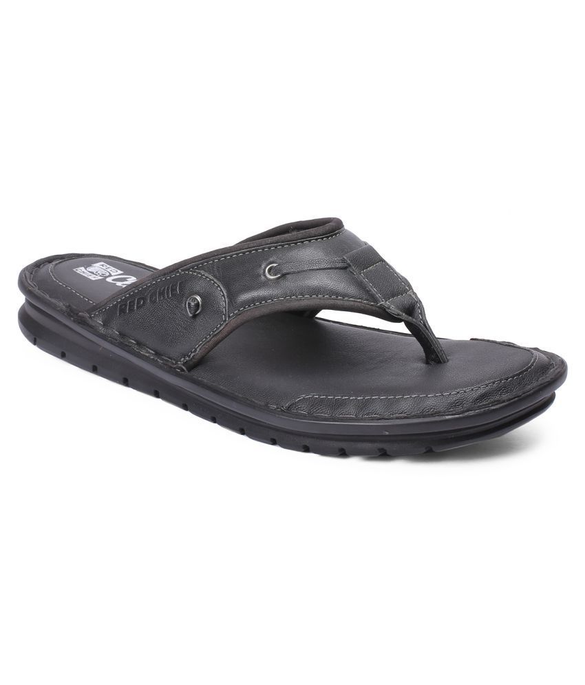 red chief black slippers
