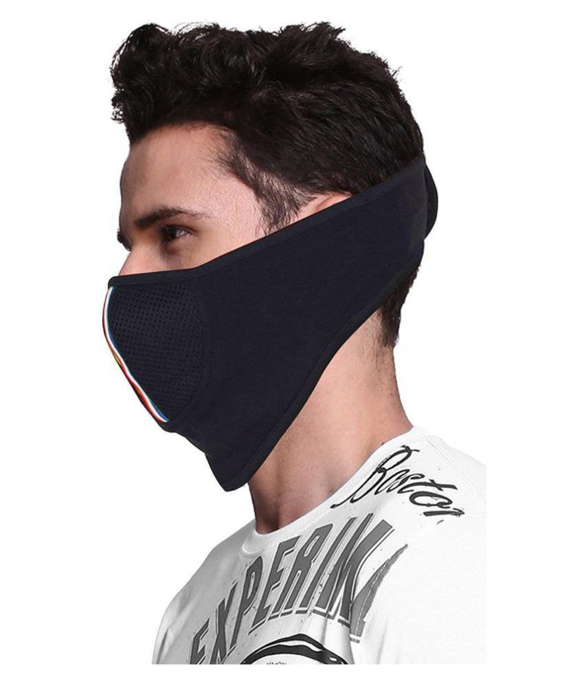 OSSDEN Black Bike Face Mask for Men & Women Tri Colour New Aggressive ...