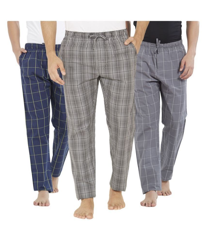     			XYXX Pack of 3 Pyjamas For Men's ( Multi )