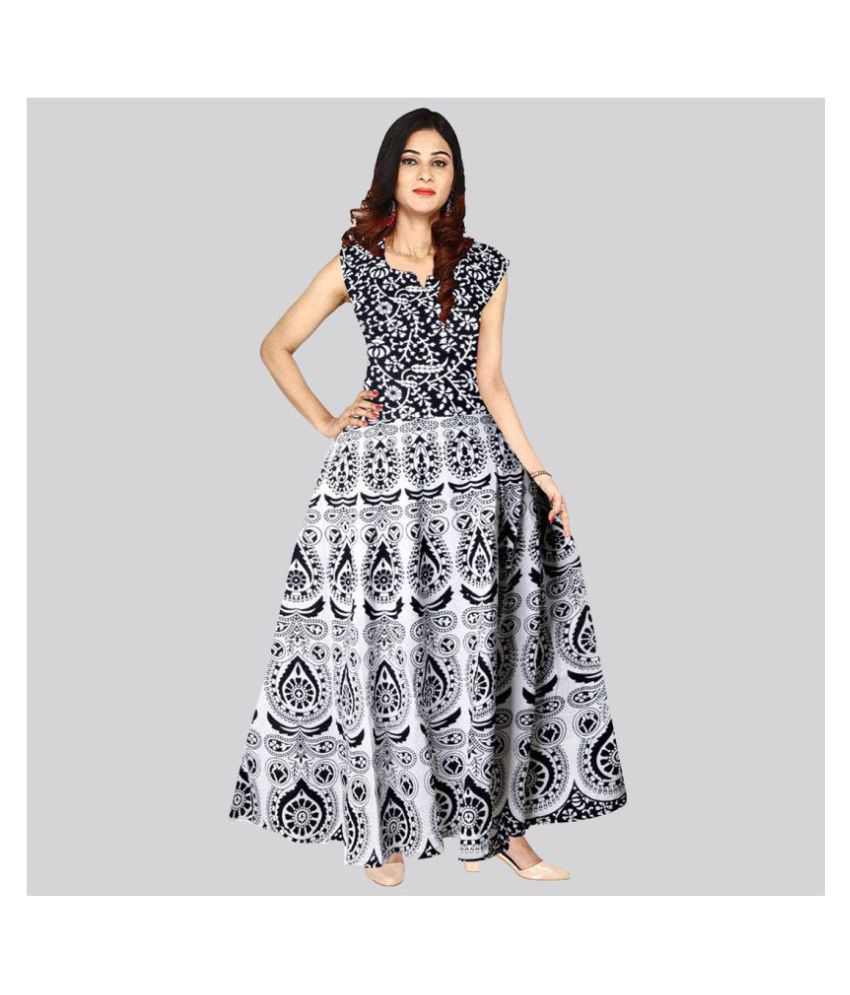 Rangun Cotton Black A- line Dress