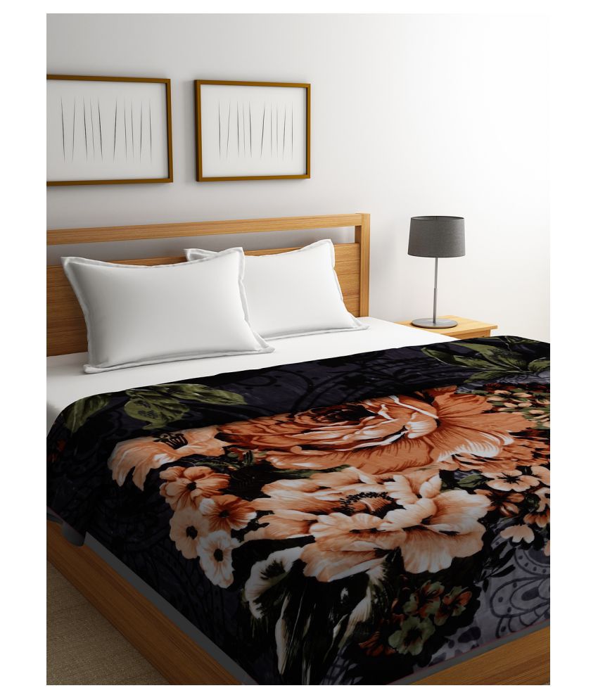 Bombay Dyeing Single Polyester Floral Blanket - Buy Bombay Dyeing ...