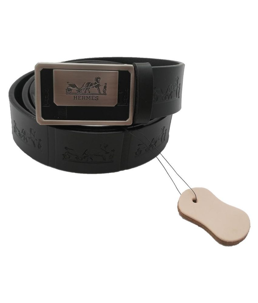 HERMES BELT Black Leather Casual Belt: Buy Online at Low Price in India - Snapdeal