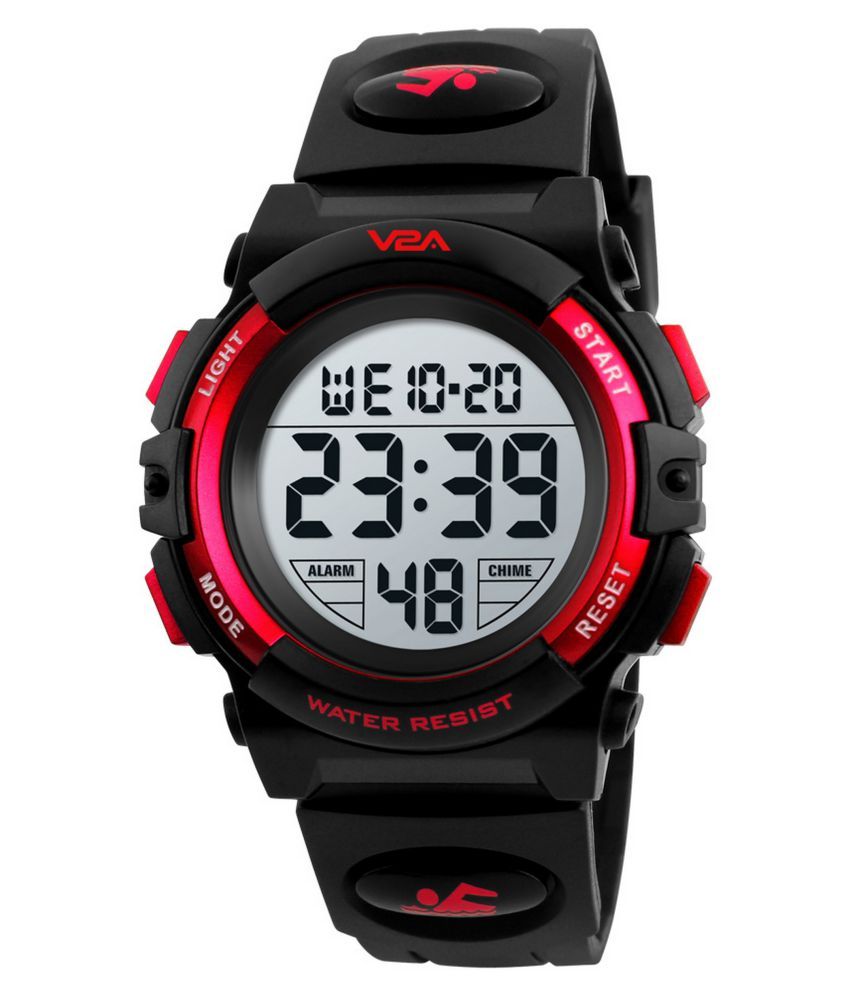 V2A Stylish Trendy Digital Waterproof ShockResistant Sports Casual
