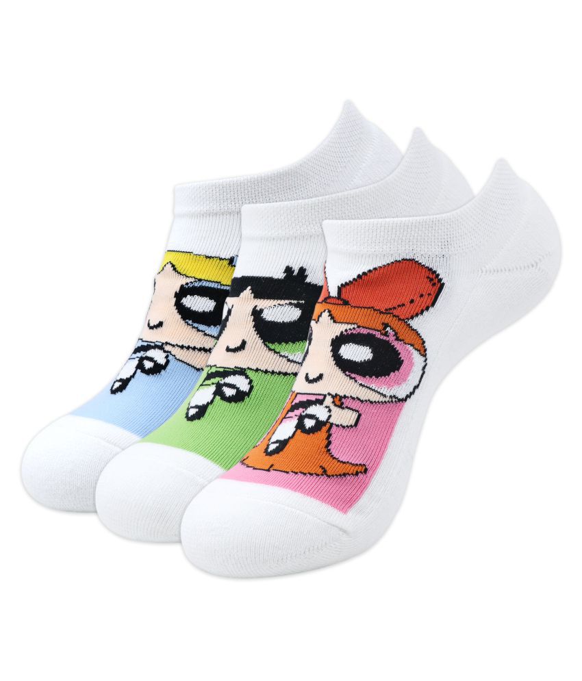     			Powerpuff Girls Women Cushioned Low Cut Socks by Balenzia -Pack of 3