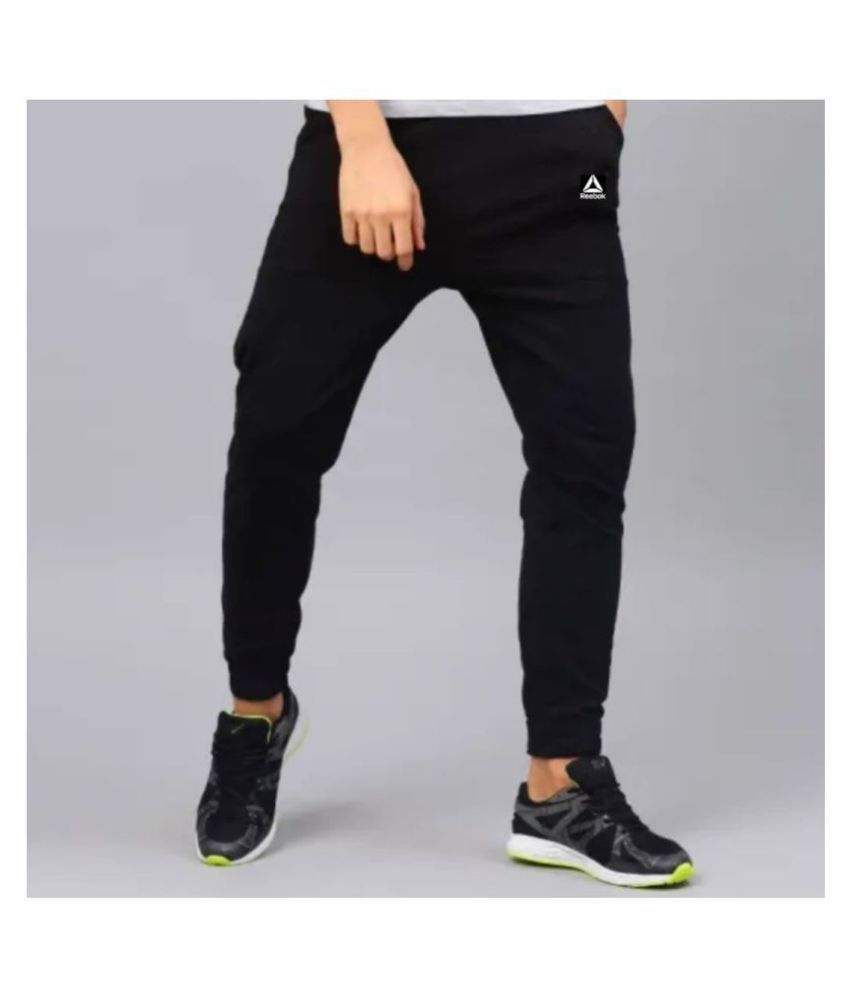 reebok black track pants