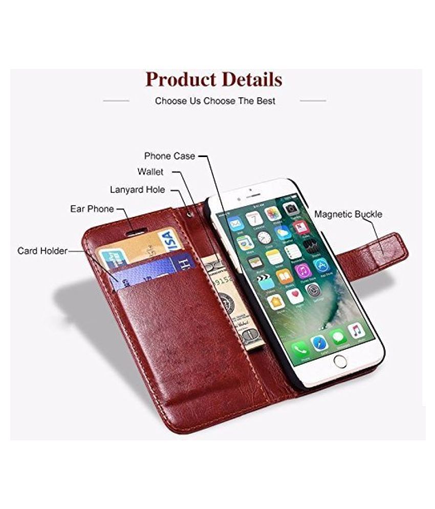 iPhone X Flip Cover by ClickAway Brown Vintage Flip Cover Flip