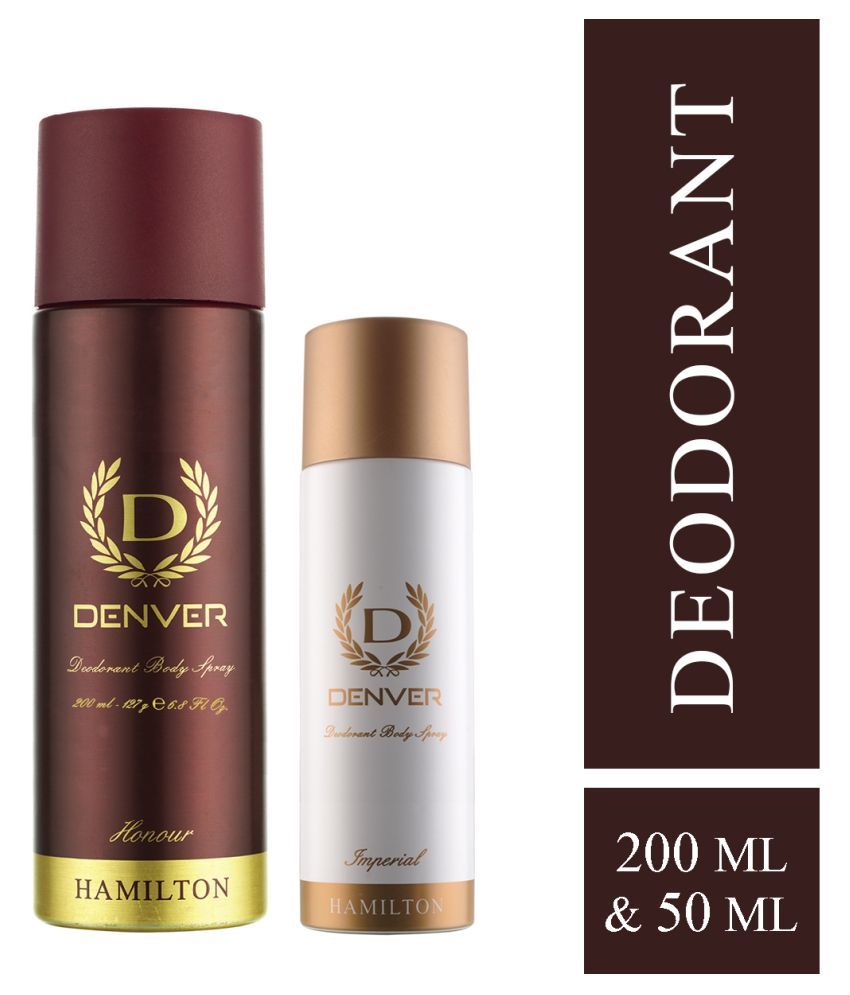     			Denver Honour Deo - 200ML & Imperial Nano Deo - 50ML for Men (Combo Pack of 2)