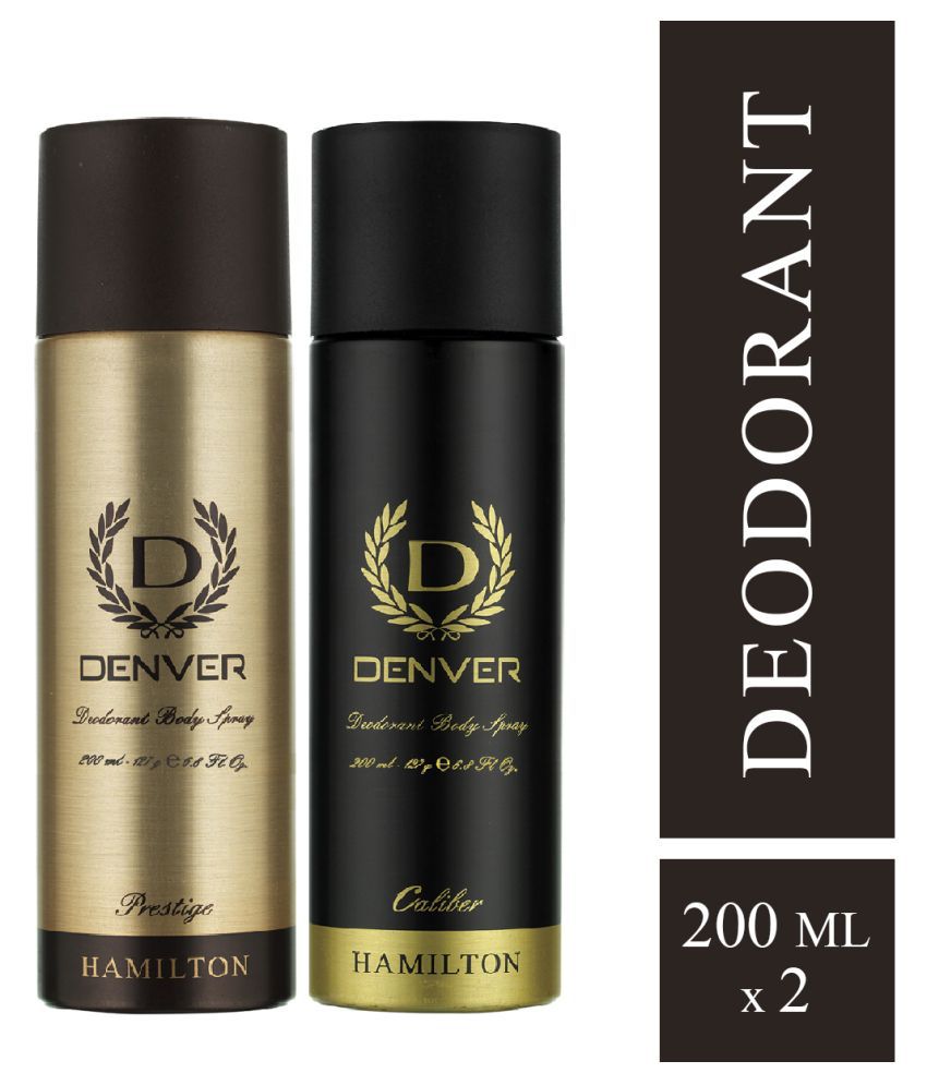     			Denver Prestige and Caliber (Pack of 2) Men Deodorant Spray 400 Ml