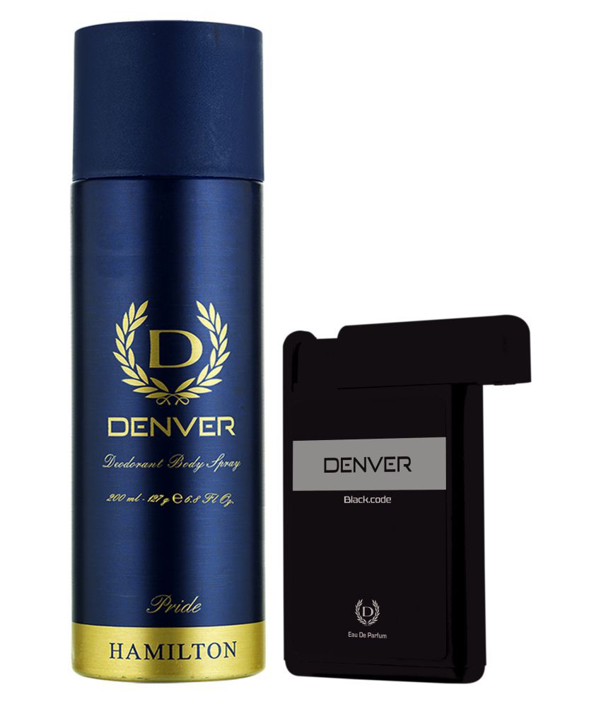     			Denver Pride & Black Code Pocket Perfume Combo Men Deodorant Spray 218 Ml