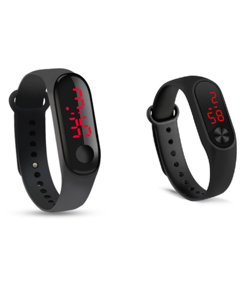 black colour digital watch