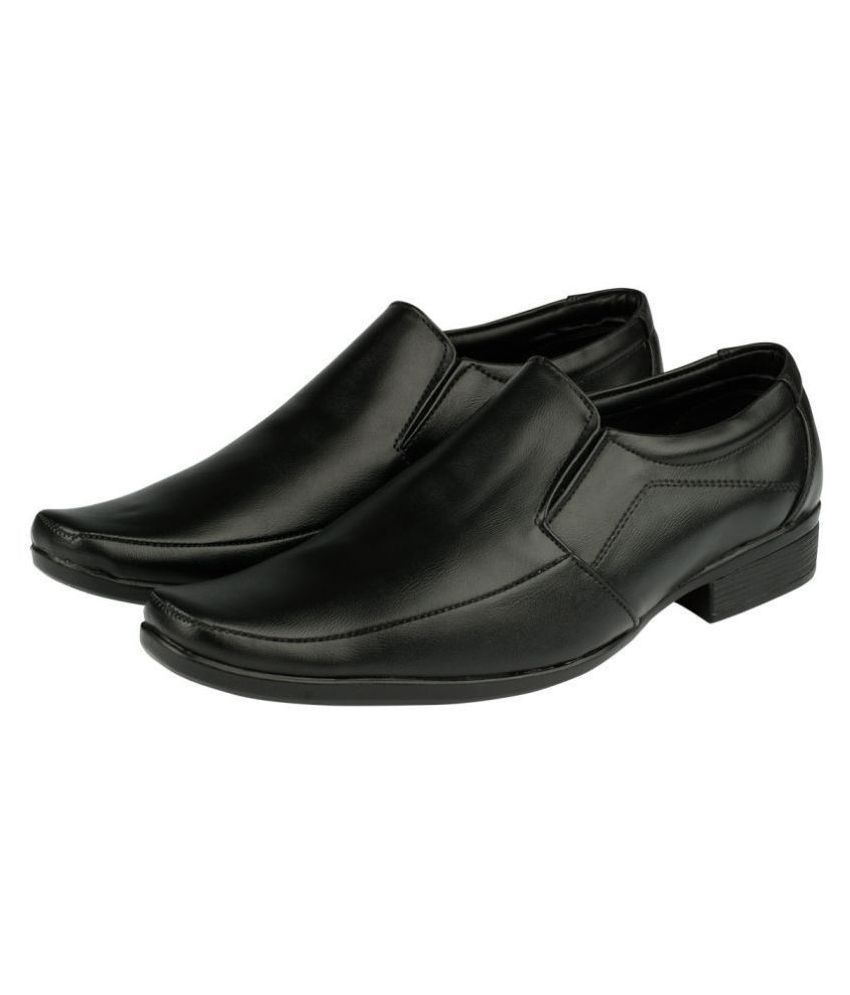 paragon max men's black formal shoes