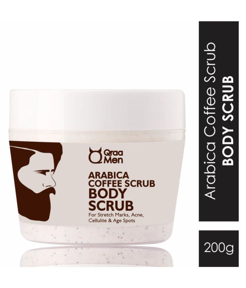 Qraa Arabica Coffee Body Scrub for Cellulite  and Ageing Skin, Exfoliates & Polishes Face Wash + Scrub 200 g