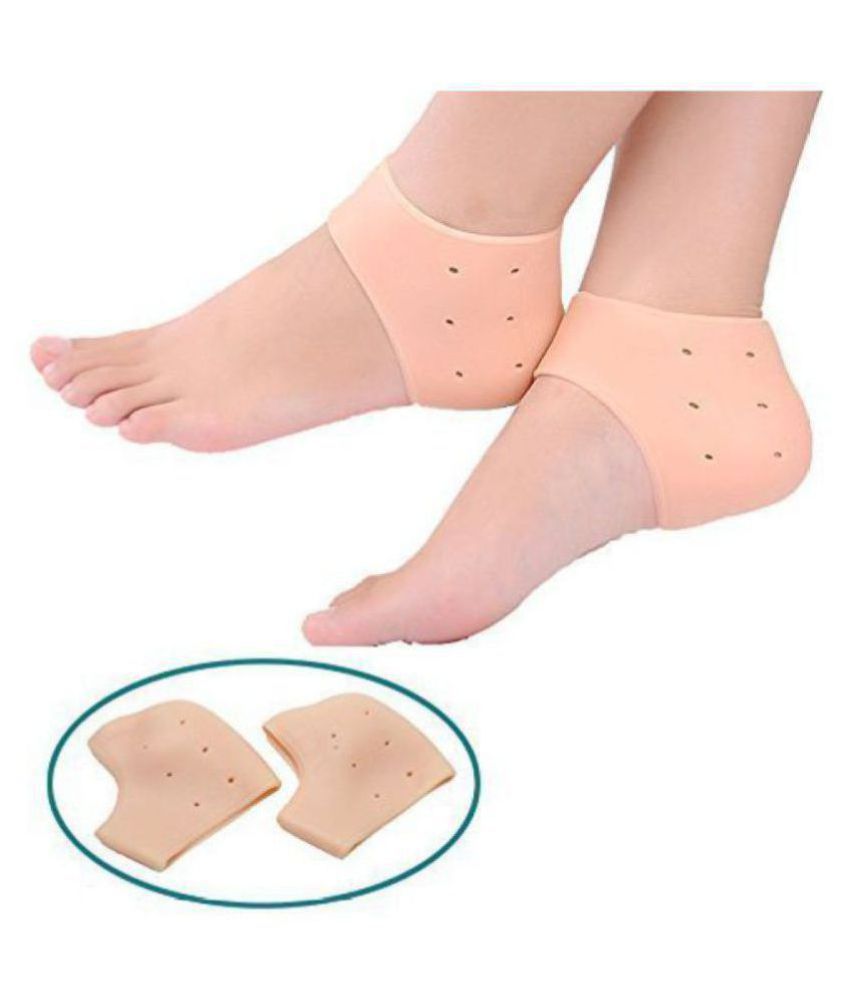     			OM CREATION  Silicone Gel Heel Socks With Gel Pad Free Size