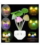 ONE MALL Fancy Color Changing LED Mushroom Night Light Plastic Table Lamp - Pack of 1