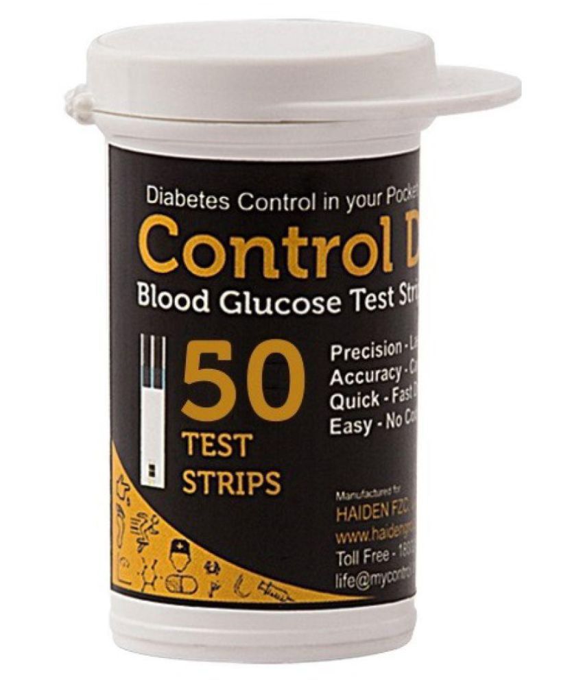     			Control D Test Strips, 50 Count(Black) for Control D Glucometer only