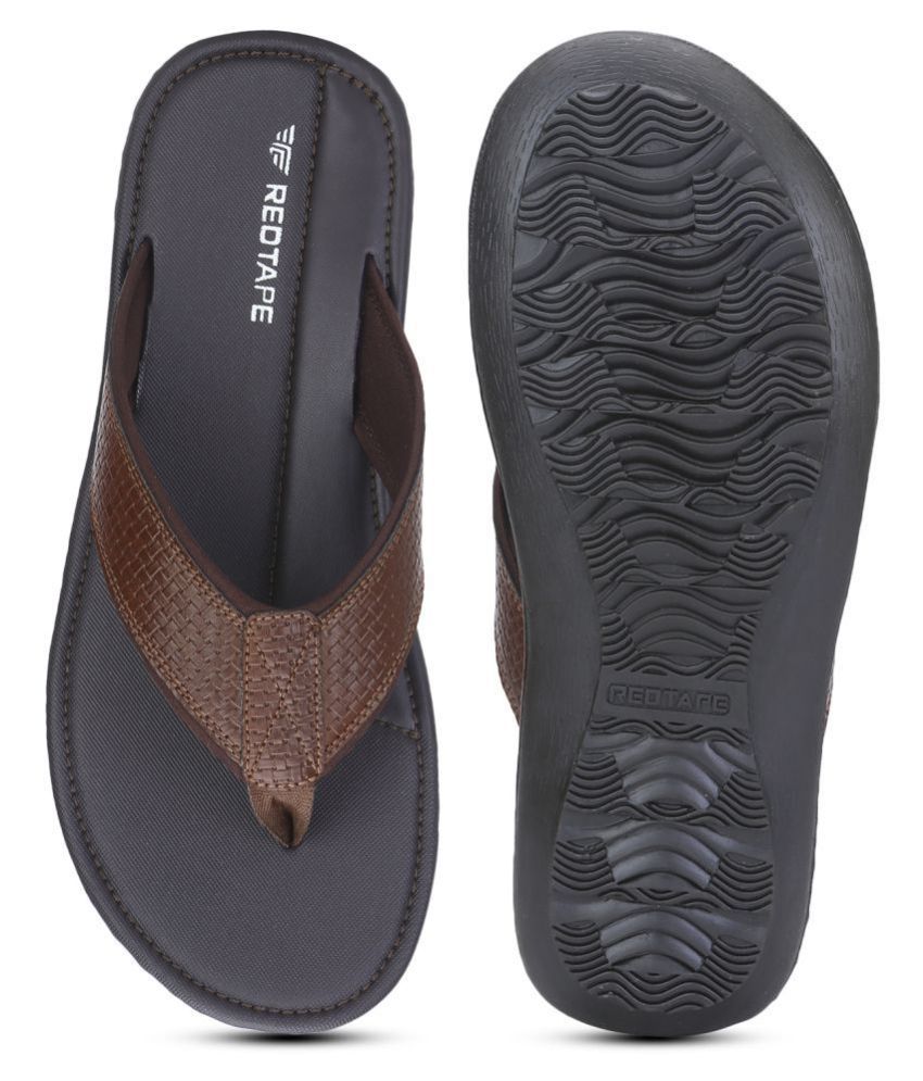 Red Tape Tan Daily Slippers Price in India- Buy Red Tape Tan Daily ...