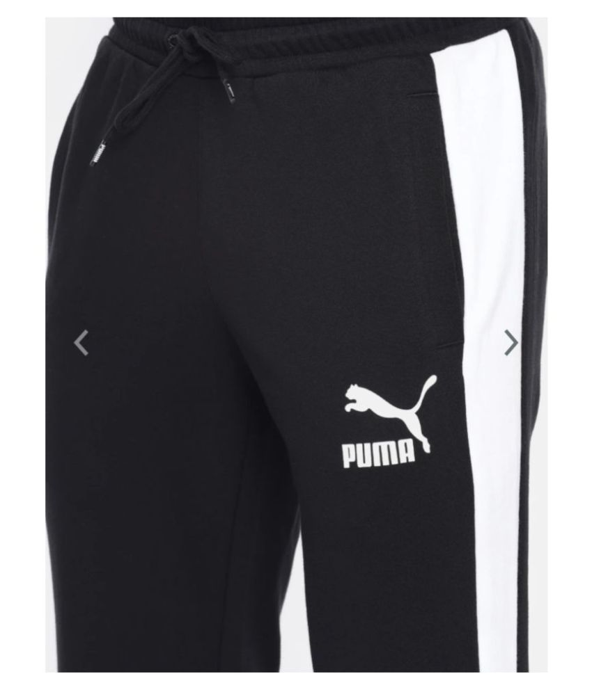 puma womens joggers black