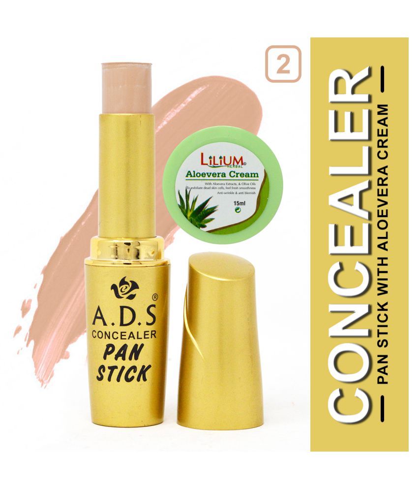     			ADS Waterproof PAN Stick A1688-2 Stick Concealer with Lilium Aloevera Cream Medium 20 mL