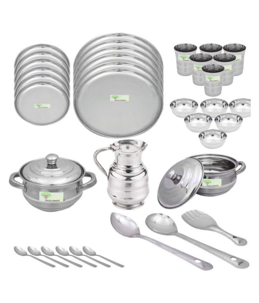 HAZZLEWOOD Stainless Steel Dinner Set of 36 Pieces Buy Online at Best