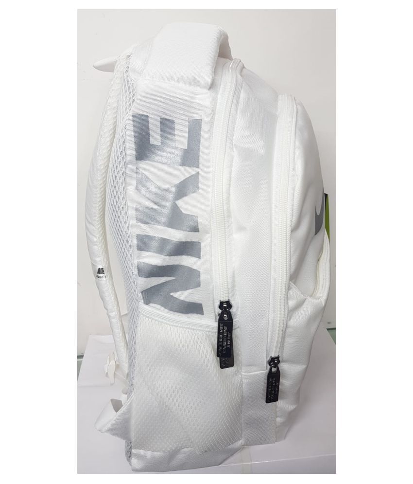 nike white polyester college bag