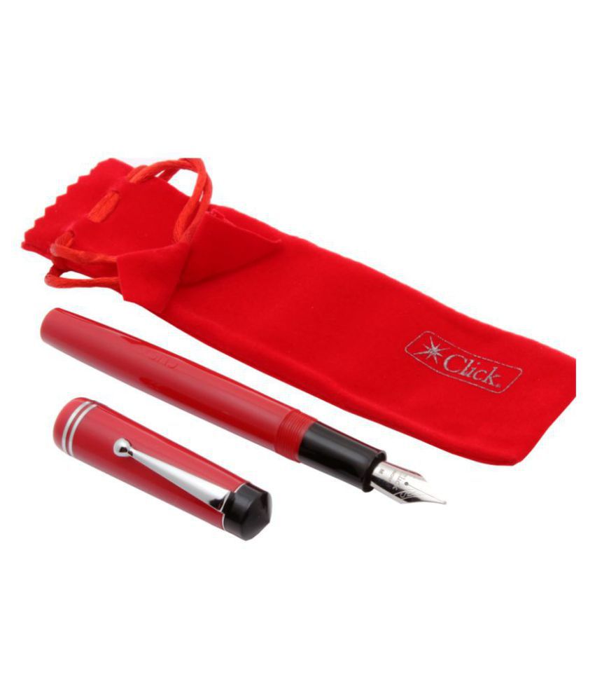     			Click Aristocat Acrylic Fountain Pen With Medium Nib 3in1 Ink Filling System - Red