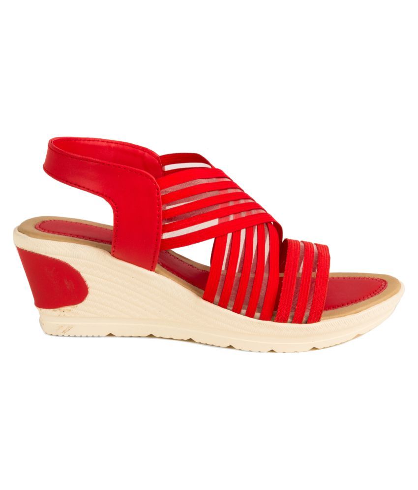 Cute Fashion Red Wedges Heels Price in India- Buy Cute Fashion Red Wedges Heels Online at Snapdeal
